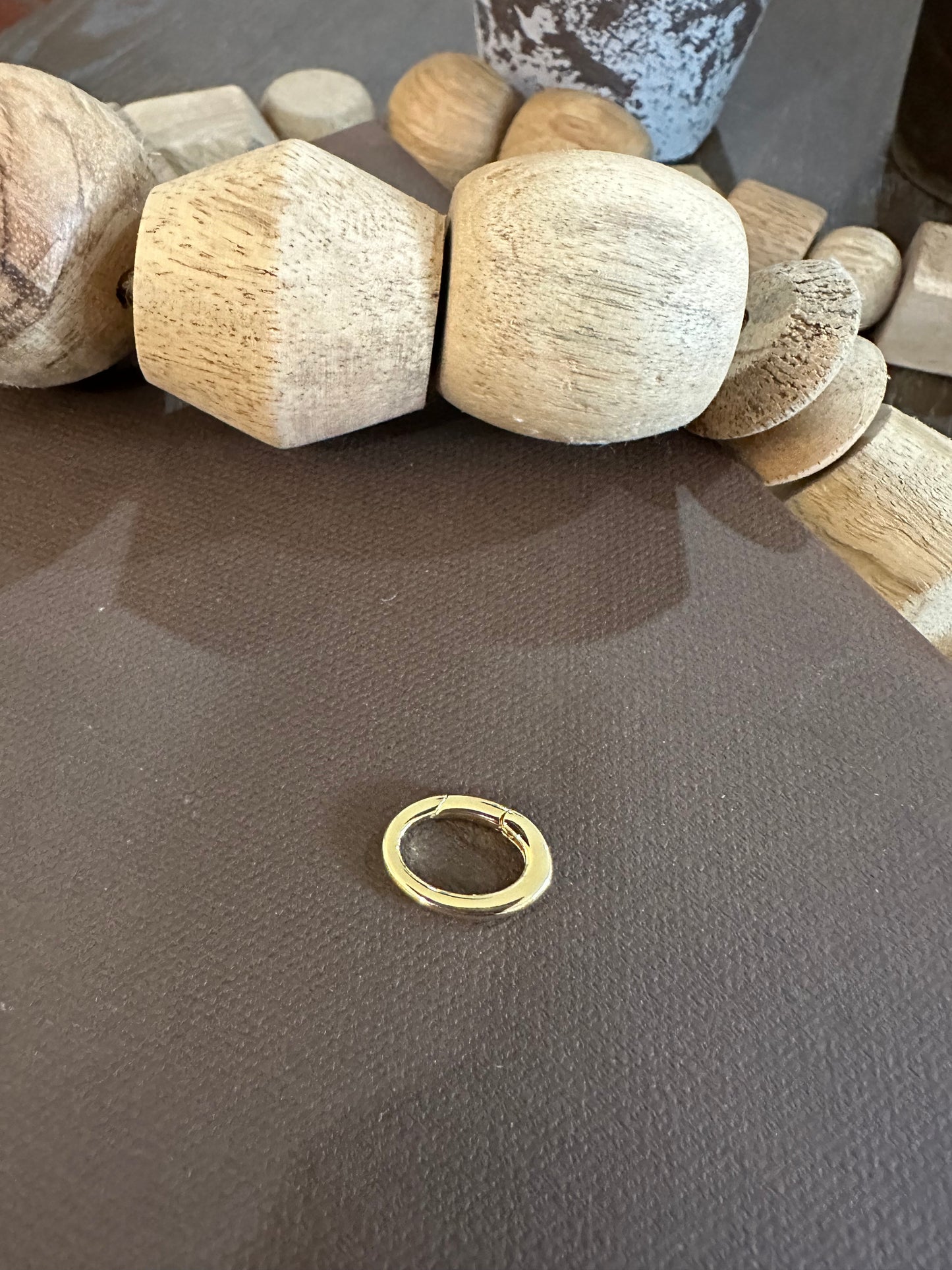 Gold Plated Oval Charm Clasp Closure
