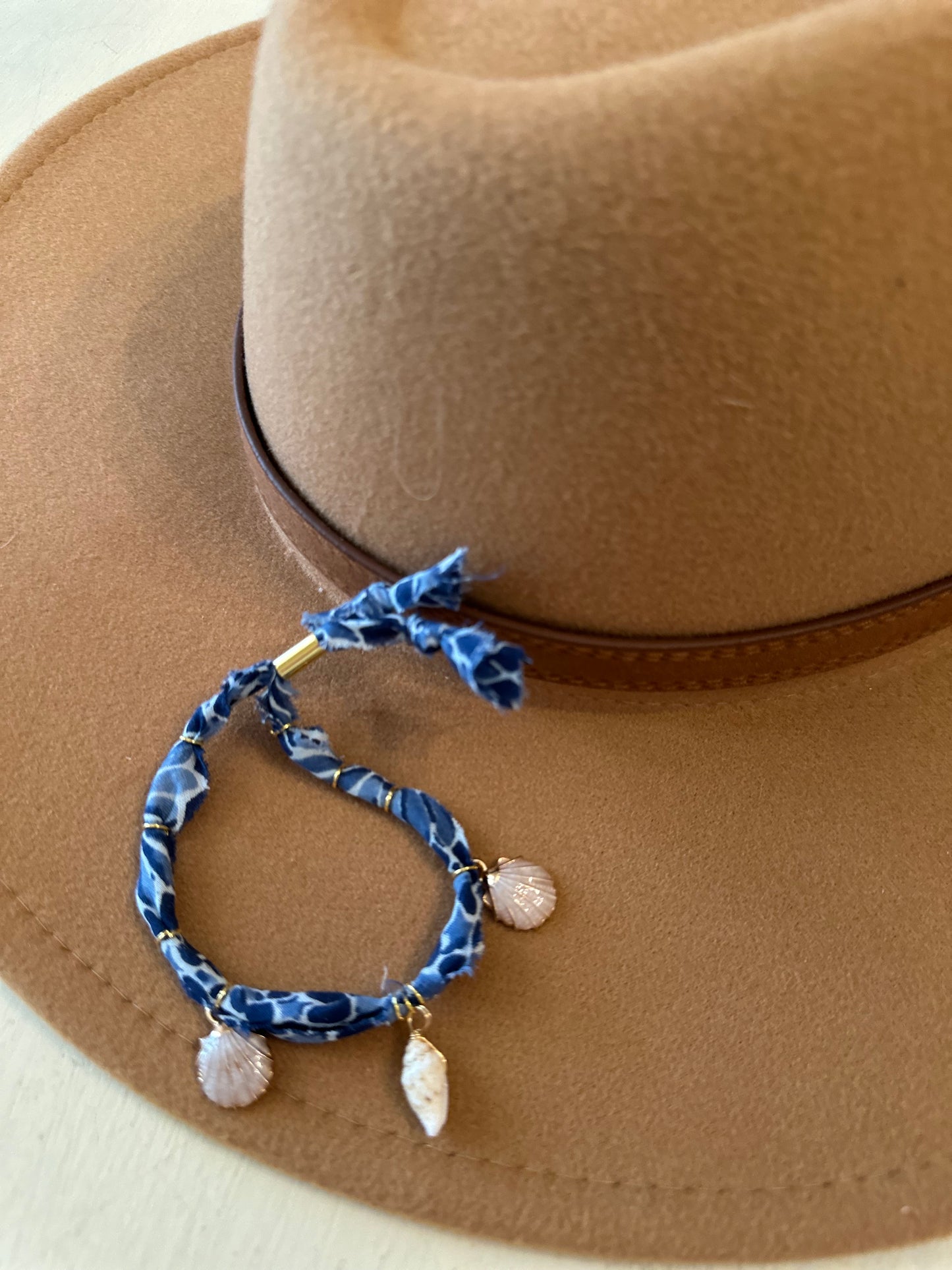 Blue & White Bandana Charm Bracelet