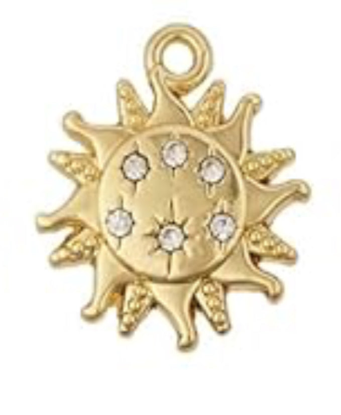 Gold Sun Charm