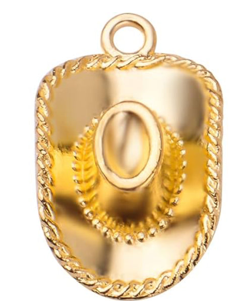 Gold Plated Western Cowboy Hat Charm