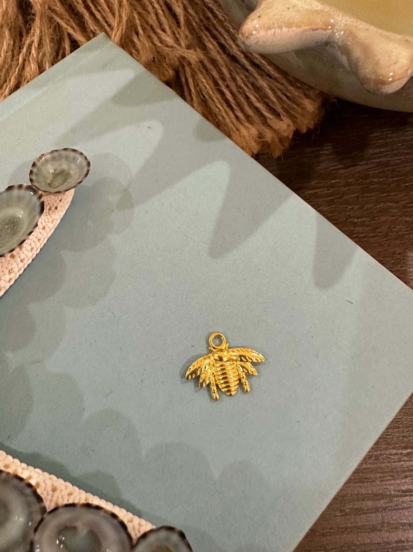 Gold Plated Small Bee Charm