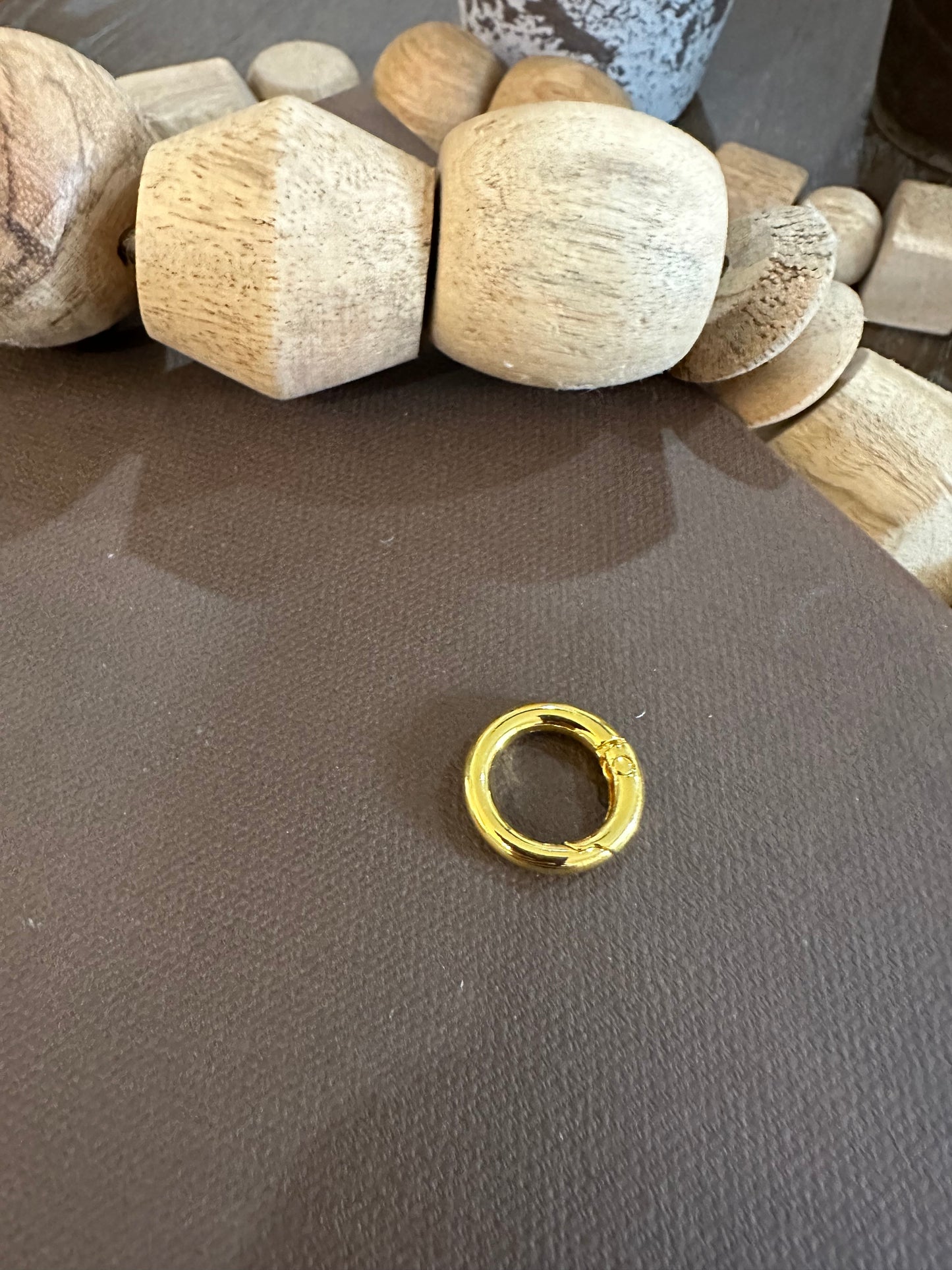 Gold Plated Large Circle Charm Clasp Closure