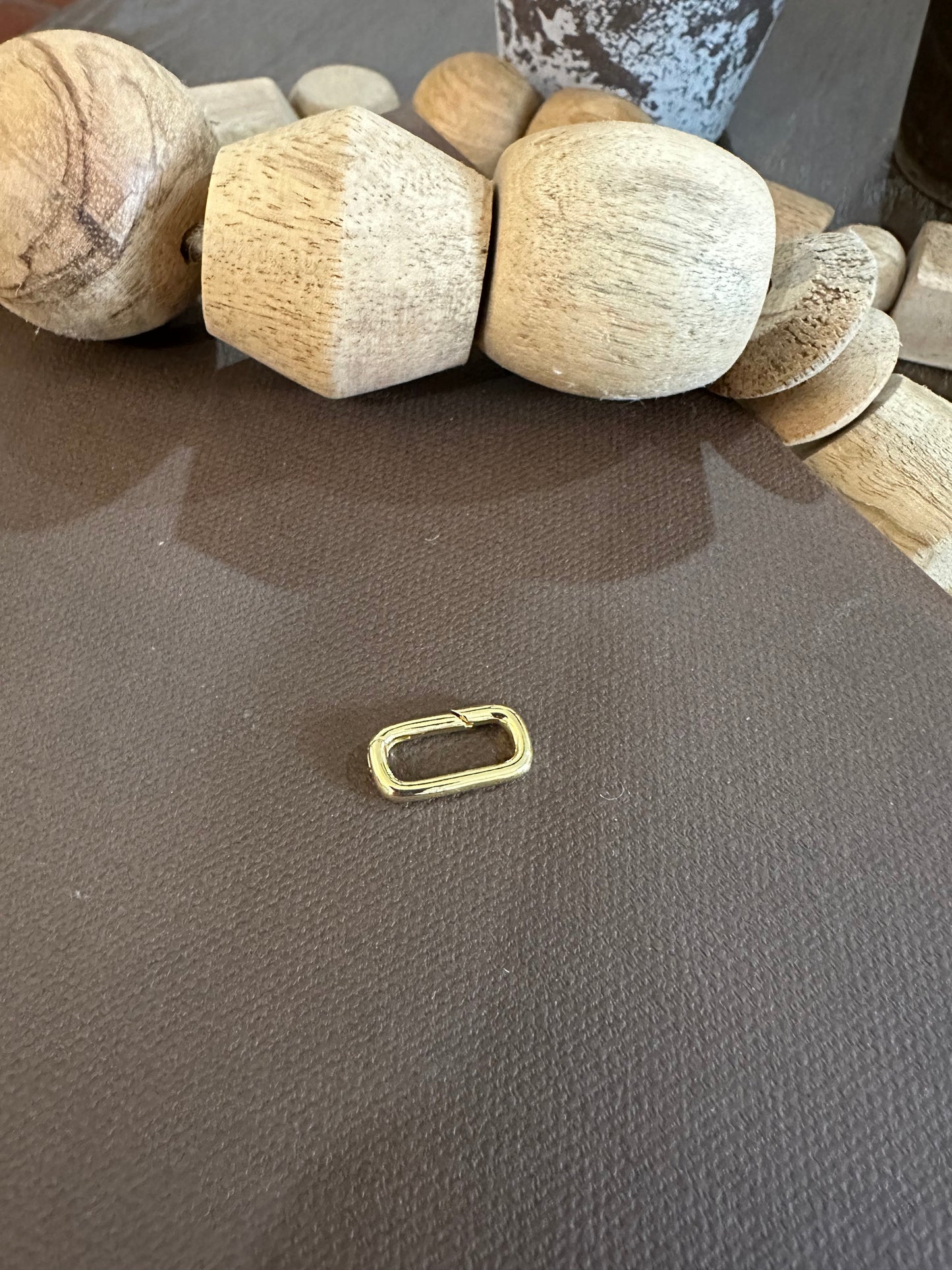 Gold Plated Rectangle Charm Clasp Closure