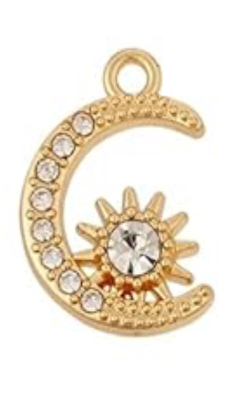 Gold Half Moon Charm