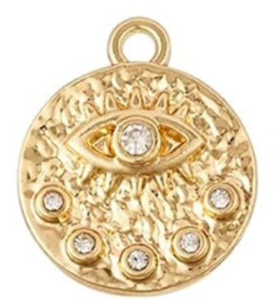 Gold Evil Eye Charm