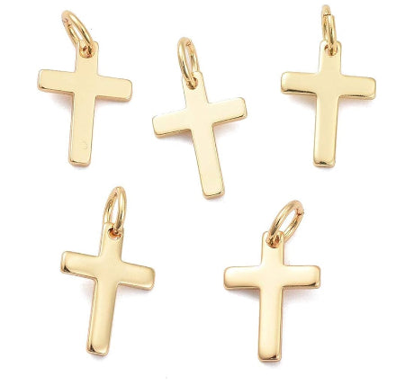 Gold Cross Charm