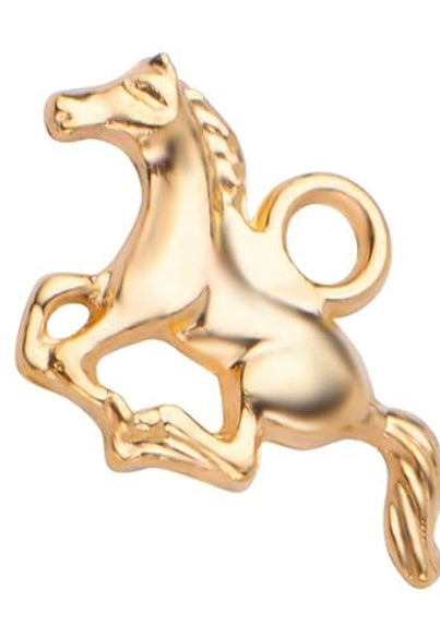 Gold Plated Western Horse Charm