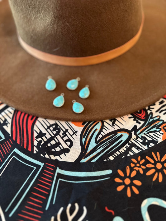 Natural Stone Pendant- Turquoise Charm